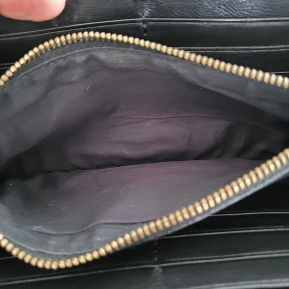 Givenchy Envelope Card Bill Holder Black Wallet Soft Leather Vintage Large Logo - Picture 8 of 15